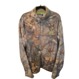 Realtree Xtra Camo Fleece Jacket Mens XL Full Zip Hunting Mock Neck MP316341‎